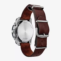 Citizen Sport Casual Mens Chronograph Brown Leather Strap Watch Ca4747-05l