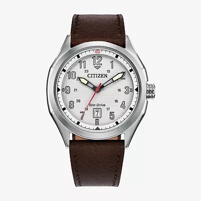 Citizen Sport Casual Mens Brown Leather Strap Watch Aw1890-19b