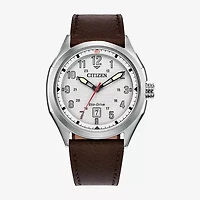 Citizen Sport Casual Mens Brown Leather Strap Watch Aw1890-19b