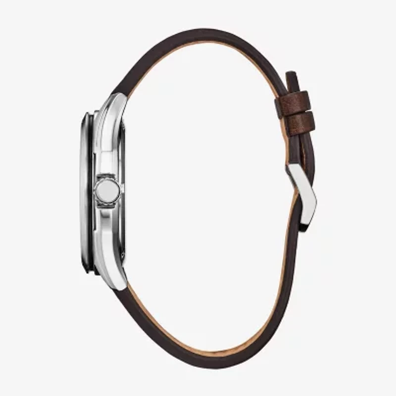 Citizen Sport Casual Mens Brown Leather Strap Watch Aw1890-19b