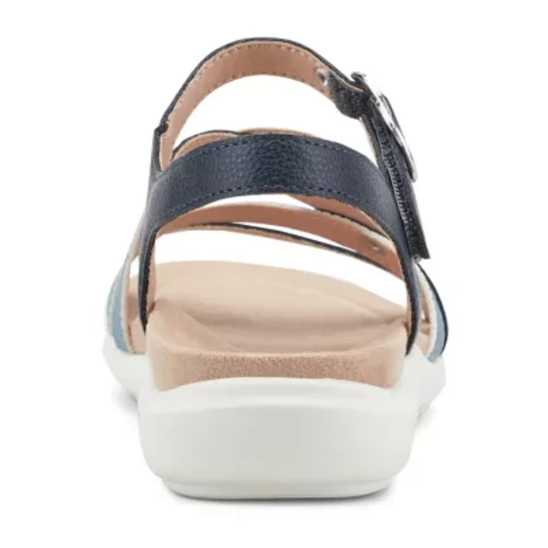 Easy Spirit Womens Wayan Adjustable Strap Flat Sandals