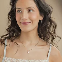 Floating Diamonds (F / Vs2) Womens 1 CT. T.W. Lab Grown White Diamond 14K Gold 23.3mm Pear Hoop Earrings