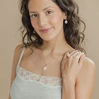 (F / Vs2) Womens 3 CT. T.W. Lab Grown White Diamond 10K Gold Pear 18 Inch Pendant Necklace