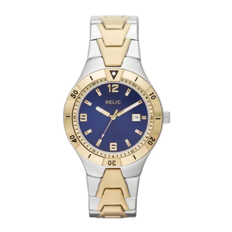 Relic® Vince Mens Two-Tone Stainless Steel Bracelet Watch ZR12107