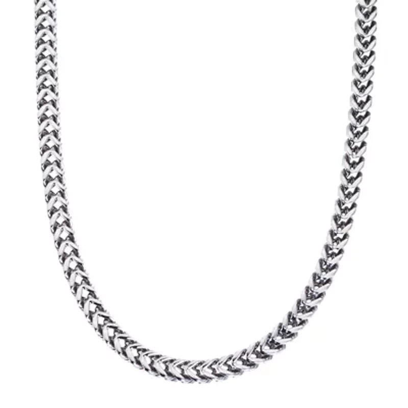 Mens Stainless Steel 24" Wheat Chain Necklace