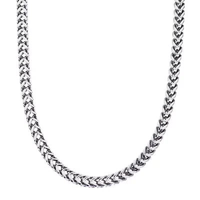 Mens Stainless Steel 24" Wheat Chain Necklace