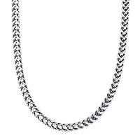 Mens Stainless Steel 24" Wheat Chain Necklace