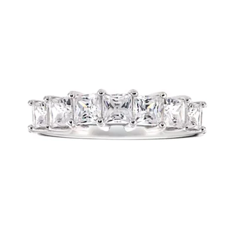 DiamonArt® Cubic Zirconia Sterling Silver 7-Stone Ring
