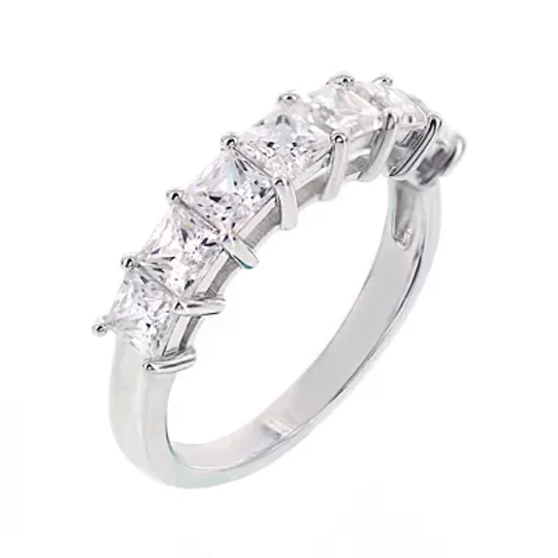 DiamonArt® Cubic Zirconia Sterling Silver 7-Stone Ring
