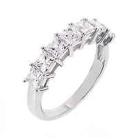 DiamonArt® Cubic Zirconia Sterling Silver 7-Stone Ring