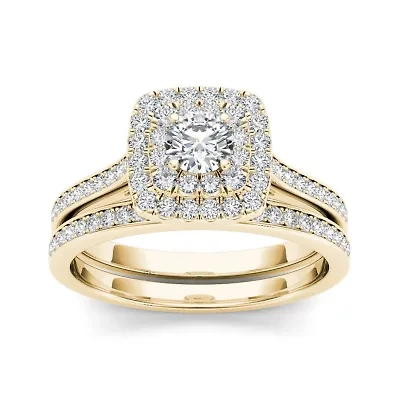 3/4 CT. T.W. Diamond 10K Yellow Gold Bridal Ring Set