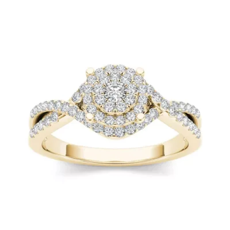 1/2 CT. T.W. Diamond 10K Yellow Gold Engagement Ring