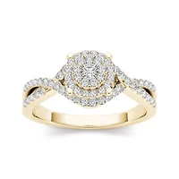 1/2 CT. T.W. Diamond 10K Yellow Gold Engagement Ring
