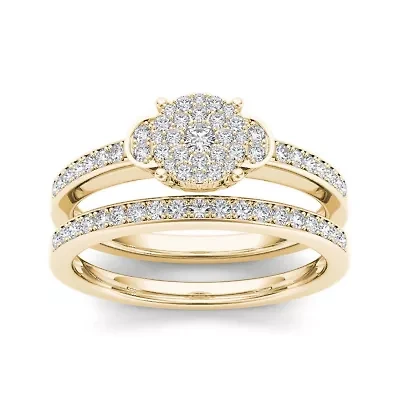 1/2 CT. T.W. Diamond 10K Yellow Gold Bridal Ring Set