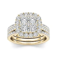 2 CT.T.W. Natural Diamond 14K Yellow Gold Bridal Set