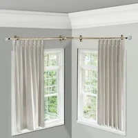 Rod Desyne Faceted Corner 13/16 Adjustable Curtain