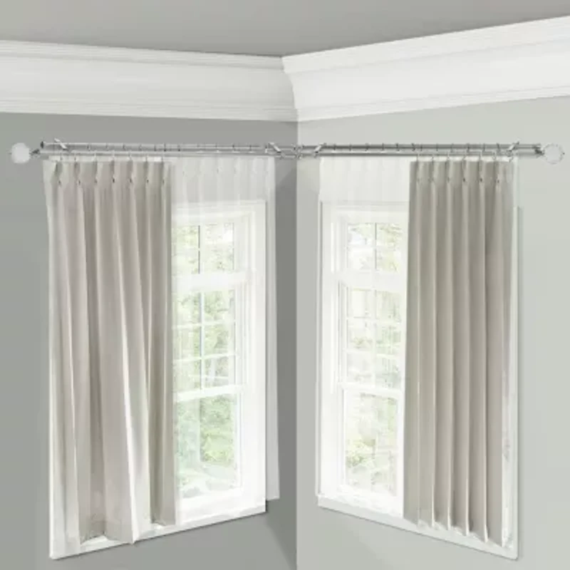 Rod Desyne Faceted Corner Double Curtain