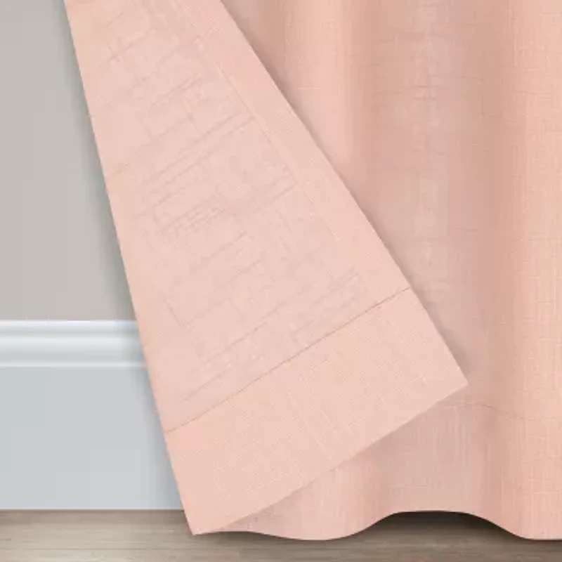Fieldcrest Arden Solid Cotton Grommet Top Sheer Single Curtain Panel