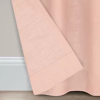 Fieldcrest Arden Solid Cotton Grommet Top Sheer Single Curtain Panel