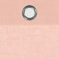 Fieldcrest Arden Solid Cotton Grommet Top Sheer Single Curtain Panel