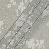 Fieldcrest Arden Tossed Bouquet Cotton Grommet Top Sheer Single Curtain Panel