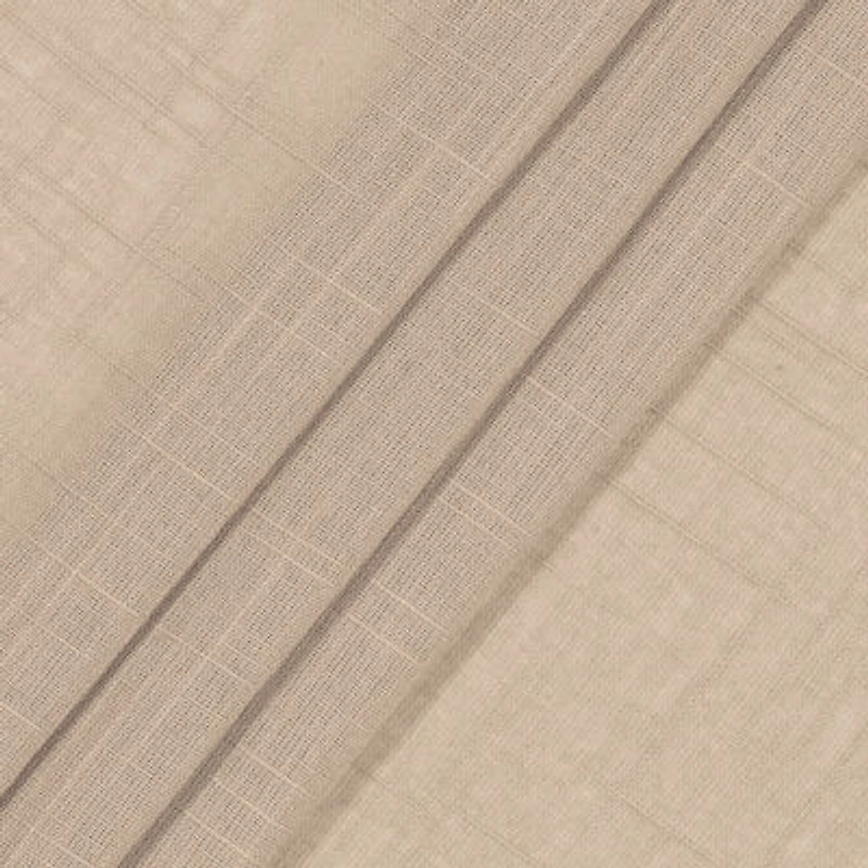 Fieldcrest Arden Solid Cotton Grommet Top Sheer Single Curtain Panel