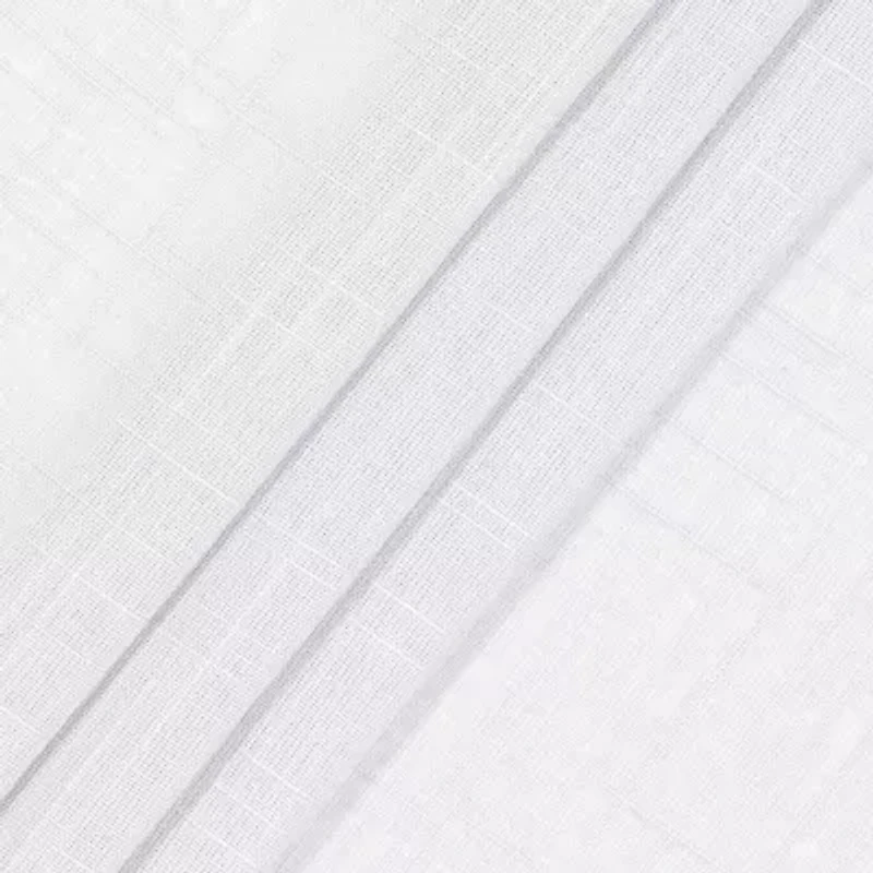 Fieldcrest Arden Solid Cotton Grommet Top Sheer Single Curtain Panel