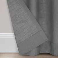 Fieldcrest Arden Solid Cotton Grommet Top Sheer Single Curtain Panel