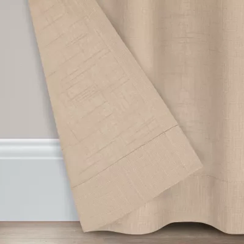 Fieldcrest Arden Solid Cotton Grommet Top Sheer Single Curtain Panel