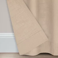 Fieldcrest Arden Solid Cotton Grommet Top Sheer Single Curtain Panel