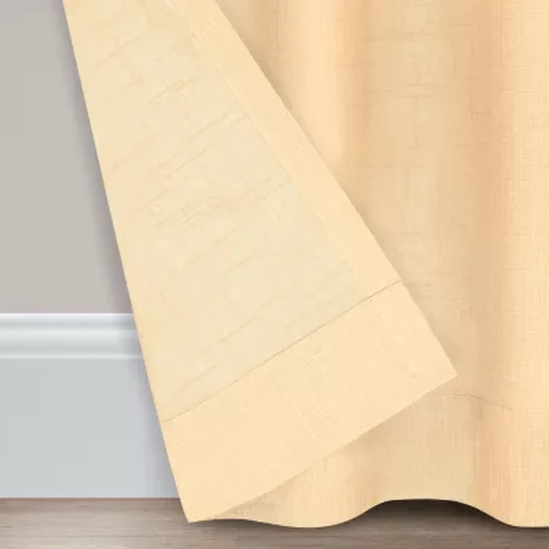 Fieldcrest Arden Solid Cotton Grommet Top Sheer Single Curtain Panel