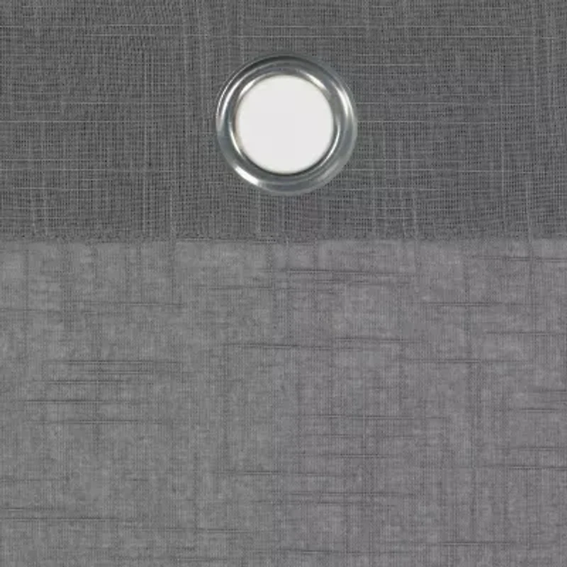 Fieldcrest Arden Solid Cotton Grommet Top Sheer Single Curtain Panel