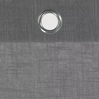 Fieldcrest Arden Solid Cotton Grommet Top Sheer Single Curtain Panel