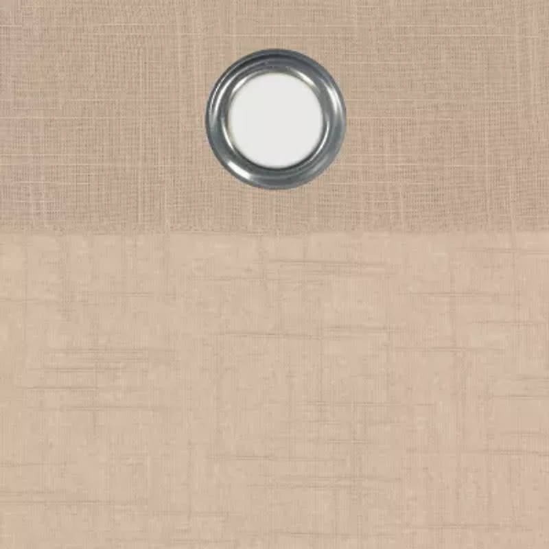 Fieldcrest Arden Solid Cotton Grommet Top Sheer Single Curtain Panel