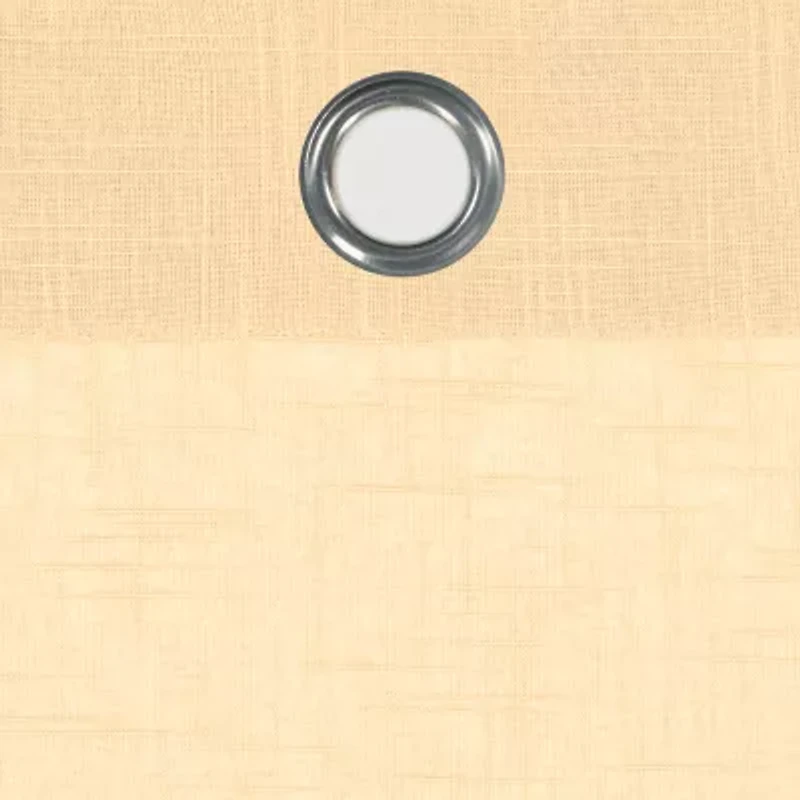 Fieldcrest Arden Solid Cotton Grommet Top Sheer Single Curtain Panel