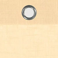 Fieldcrest Arden Solid Cotton Grommet Top Sheer Single Curtain Panel