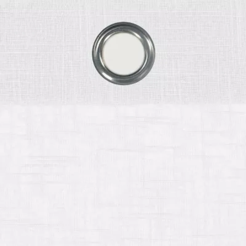 Fieldcrest Arden Solid Cotton Grommet Top Sheer Single Curtain Panel
