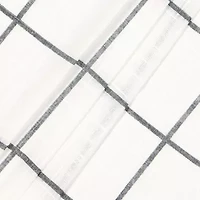 Fieldcrest Arden Windowpane Cotton Grommet Top Sheer Single Curtain Panel