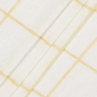 Fieldcrest Arden Windowpane Cotton Grommet Top Sheer Single Curtain Panel