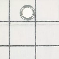 Fieldcrest Arden Windowpane Cotton Grommet Top Sheer Single Curtain Panel