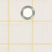 Fieldcrest Arden Windowpane Cotton Grommet Top Sheer Single Curtain Panel