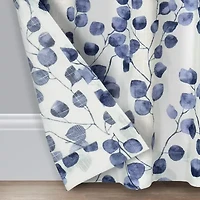 Fieldcrest Arden Botanical Leaf Cotton Grommet Top Sheer Single Curtain Panel