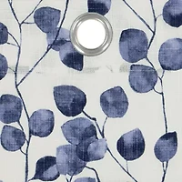 Fieldcrest Arden Botanical Leaf Cotton Grommet Top Sheer Single Curtain Panel