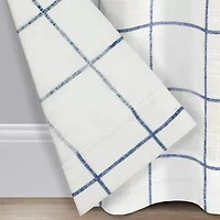 Fieldcrest Arden Windowpane Cotton Grommet Top Sheer Single Curtain Panel
