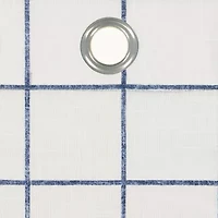Fieldcrest Arden Windowpane Cotton Grommet Top Sheer Single Curtain Panel