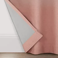 Fieldcrest Devin Flippable Ombre Cotton Chambray Rod Pocket Energy Saving 100% Blackout Single Curtain Panel