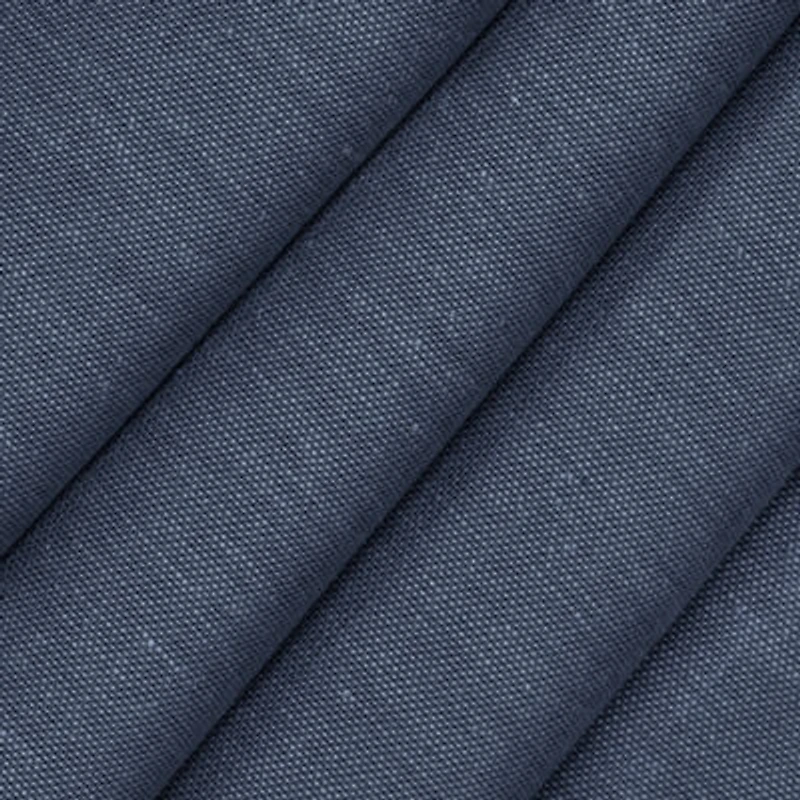 Fieldcrest Devin Solid Cotton Chambray Grommet Top Energy Saving 100% Blackout Single Curtain Panel
