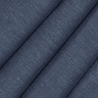 Fieldcrest Devin Solid Cotton Chambray Grommet Top Energy Saving 100% Blackout Single Curtain Panel