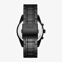 Relic By Fossil Mens Black Leather Bracelet Watch Zr16030