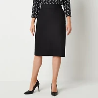 Liz Claiborne Womens Mid Rise Pencil Skirt Tall
